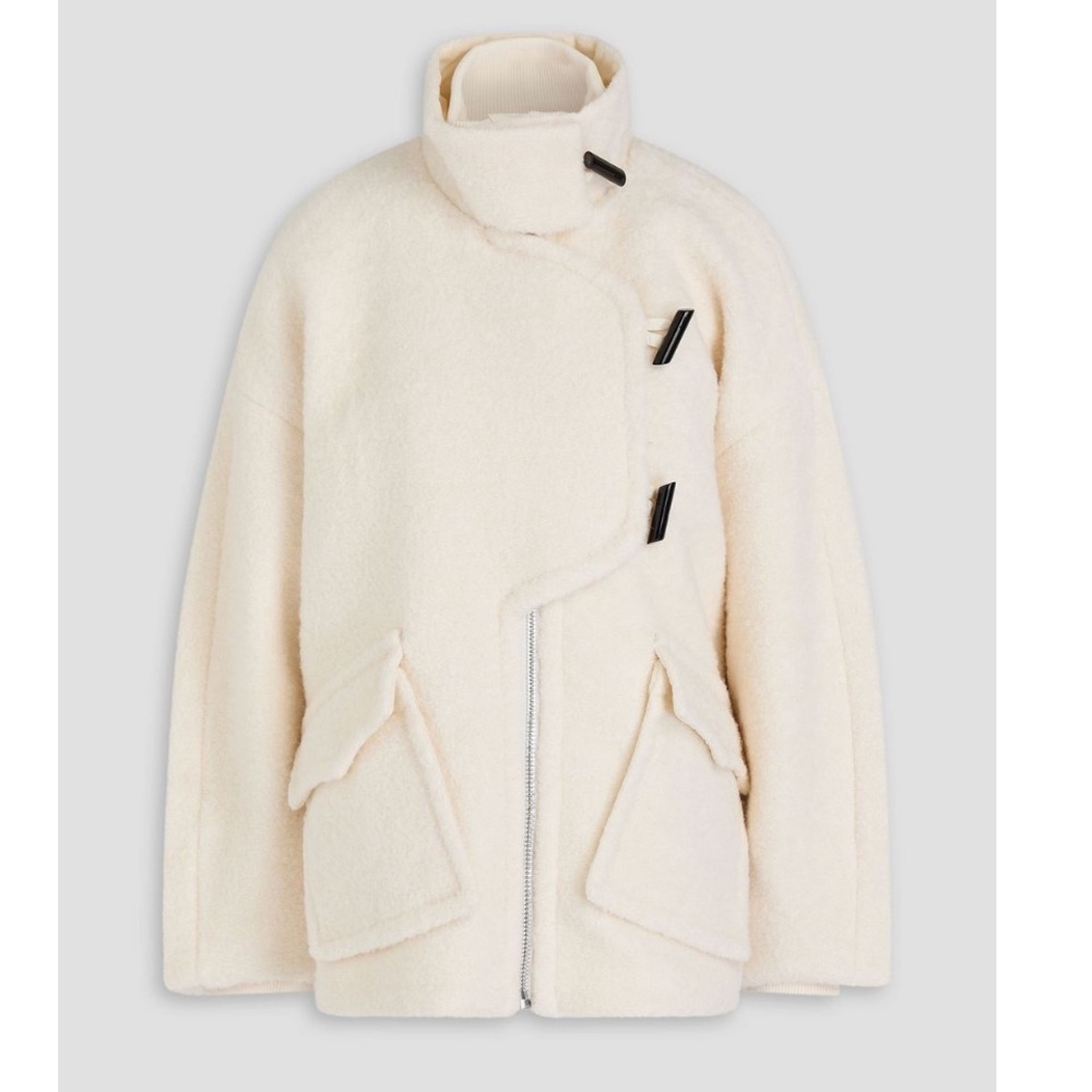 NWT Ganni Wool-Blend Boucle Jacket